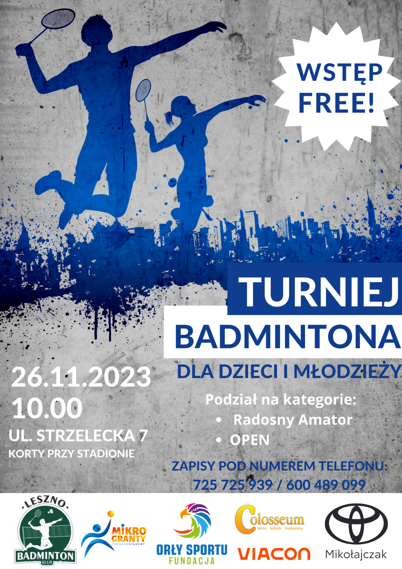 badminton-turniej-mikrogranty-leszno-zapraszamy