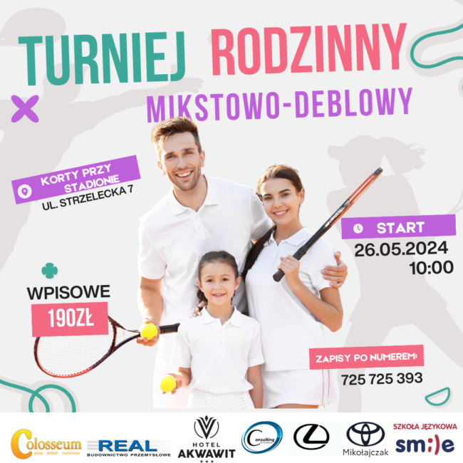 rodzinny turniej tenis